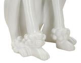 Modern fehér uszkár szobor dekoráció 20X26X61 cm Dekorációs figura Mauro Ferretti