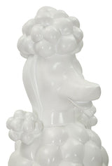 Modern fehér uszkár szobor dekoráció 20X26X61 cm Dekorációs figura Mauro Ferretti