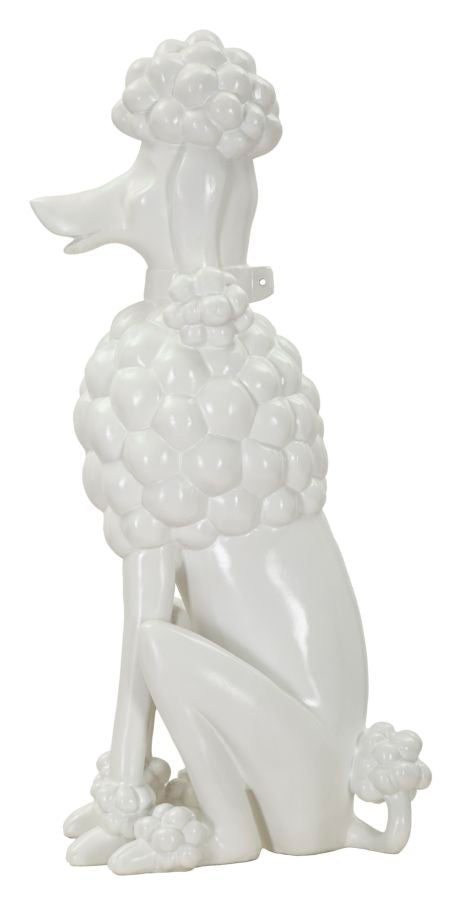 Modern fehér uszkár szobor dekoráció 20X26X61 cm Dekorációs figura Mauro Ferretti