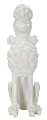 Modern fehér uszkár szobor dekoráció 20X26X61 cm Dekorációs figura Mauro Ferretti