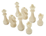 Dekor sakkfigura szett fehér színben 8 db szett Ø 4,4X9,2-4,3X13,3-5X16-X4,5X10,3 cm Dekorációs figura Mauro Ferretti
