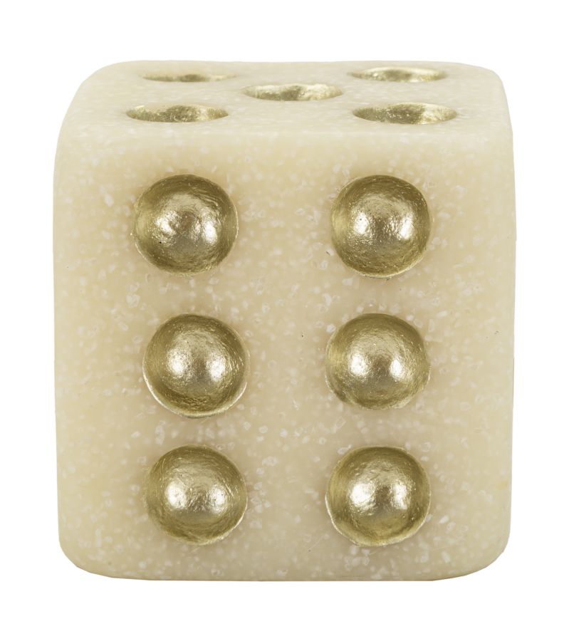 Dekor dobókocka fehér színben 8X8X8 cm Dekorációs figura Mauro Ferretti