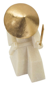 Modern Samurai szobor – fehér arany 14X9X24,5 cm Dekorációs figura Mauro Ferretti