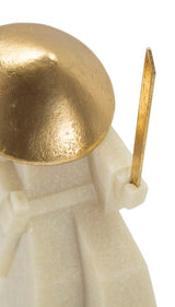 Modern Samurai szobor – fehér arany 14X9X24,5 cm Dekorációs figura Mauro Ferretti