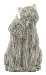Ezüst cicapár szobor – 13x10x21 cm Dekorációs figura Mauro Ferretti
