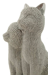 Ezüst cicapár szobor – 13x10x21 cm Dekorációs figura Mauro Ferretti