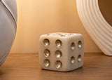 Dekor dobókocka fehér színben 8X8X8 cm Dekorációs figura Mauro Ferretti