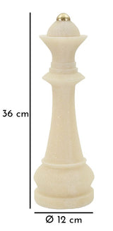 Dekoratív sakkfigura – királynő fehér színű dekoráció Ø 12X36 cm Dekorációs figura Mauro Ferretti
