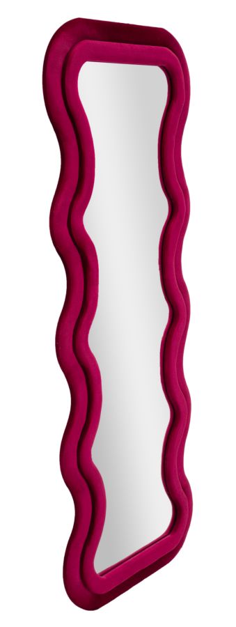 Modern fali tükör EMILY bársony FUCHSIA 60X6X160 ( belső tükör mérete 42X144) cm Fali tükör Mauro Ferretti