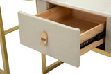 Modern dohányzóasztal lerakóasztallal Ivory & Or – krém és arany Modern lerakóasztal Mauro Ferretti