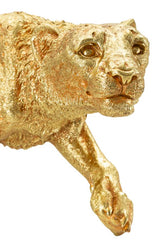Royal Chase – elegáns arany gepárd szobor 89X21X33 cm Dekorációs figura Mauro Ferretti