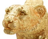 Royal Chase – elegáns arany gepárd szobor 89X21X33 cm Dekorációs figura Mauro Ferretti