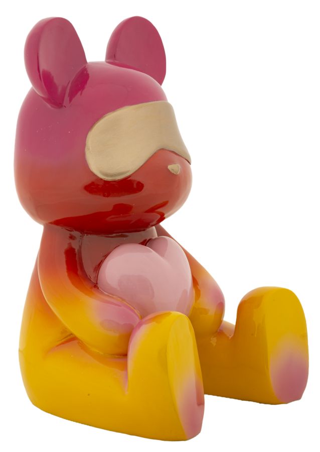 szivárvány maci szívvel dekor figura 21,5X20,5X32 cm Dekorációs figura Mauro Ferretti
