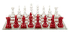 Classic Chess – piros-fehér sakk készlet üveg táblával 61X61X14 cm Dekorációs figura Mauro Ferretti