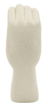 Amore – modern kéz szobor szív formával, bézs kőhatás 16,5X7X20 cm Dekorációs figura Mauro Ferretti