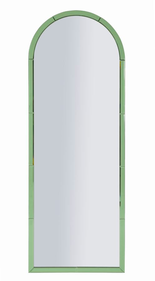 BAKU zöld Modern fali tükör 55X2X150 ( belső tükör mérete 49X144) cm Fali tükör Mauro Ferretti