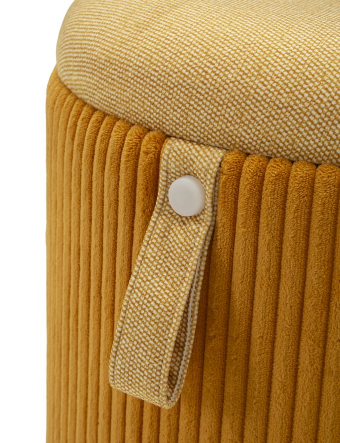 tárolós puff készlet – 2 db – Mustársárga