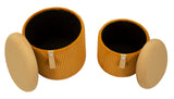 tárolós puff készlet – 2 db – Mustársárga