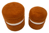 Teddy puff készlet – 2 db, barna – Retro