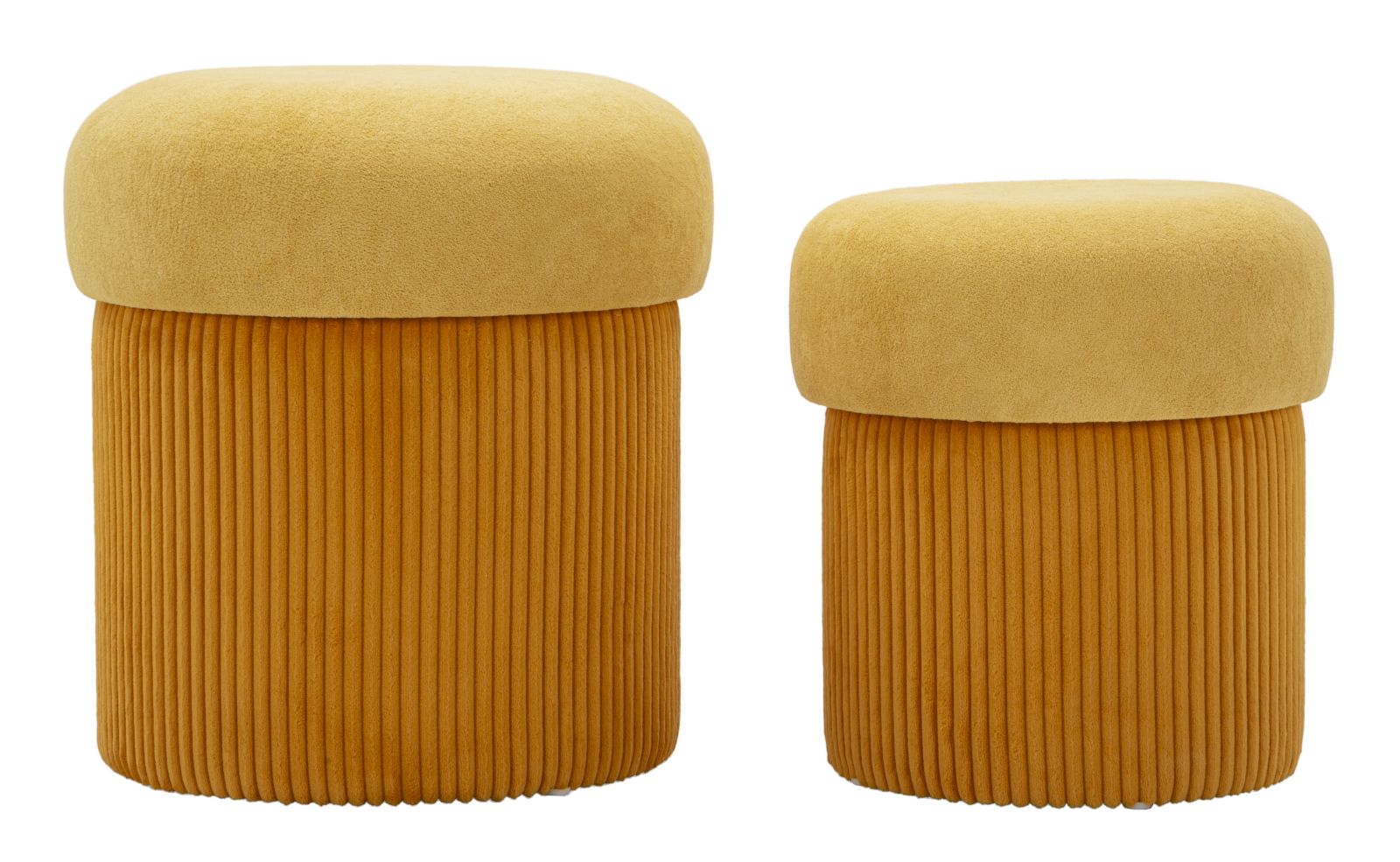 puff készlet – 2 db, mustársárga – Aspen