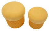 puff készlet – 2 db, mustársárga – Aspen