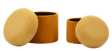 puff készlet – 2 db, mustársárga – Aspen