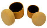 puff készlet – 2 db, mustársárga – Aspen
