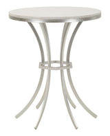Celeste ezüst márvány lerakóasztal – modern fém asztal Ø56 cm Modern lerakóasztal Mauro Ferretti