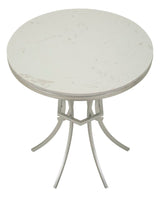 Celeste ezüst márvány lerakóasztal – modern fém asztal Ø56 cm Modern lerakóasztal Mauro Ferretti
