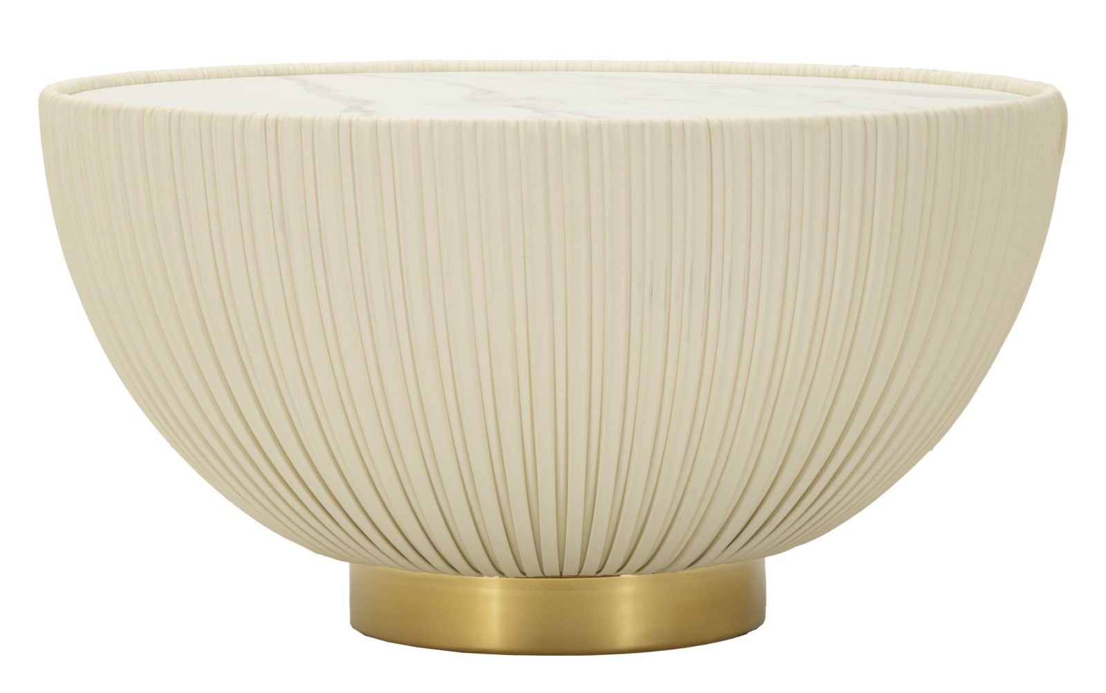 Elge Modern dohányzóasztal Ivory Luxe – krém, arany és fehér Dohányzóasztal Mauro Ferretti