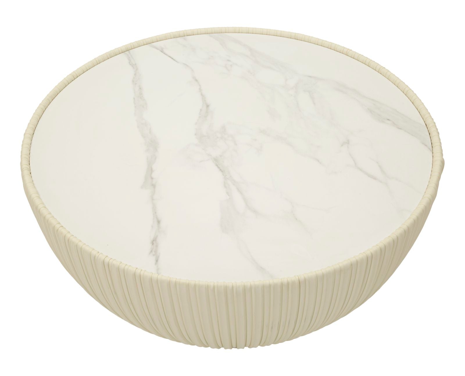 Elge Modern dohányzóasztal Ivory Luxe – krém, arany és fehér Dohányzóasztal Mauro Ferretti