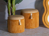 tárolós puff készlet – 2 db – Mustársárga