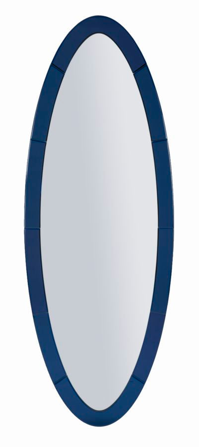 OSLO kék Modern fali tükör 55X2X150 ( belső tükör mérete 42,5x137,5) cm Fali tükör Mauro Ferretti