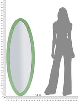 OSLO Modern fali tükör zöld 55X2X150 ( belső tükör mérete 42,5x137,5) cm Fali tükör Mauro Ferretti