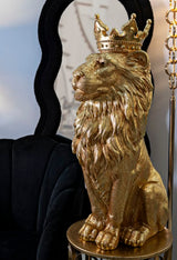 Golden King arany oroszlán dekorációs figura 30X42X74 cm Dekorációs figura Mauro Ferretti