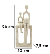 Harmony Family – modern családi szobor bézs színben 10X7,5X26 cm Dekorációs figura Mauro Ferretti