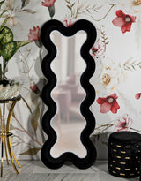 MONICA BLACK Modern fali tükör 58 4 160 ( belső tükör mérete 39 124) cm Fali tükör Mauro Ferretti