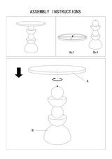 kortárs dohányzóasztal tükörlappal Ø40 cm – Dune