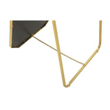 Álló tükör modern geometrikus Arany színű kerettel – 46 × 2–54 × 153 cm