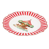Karácsonyi porcelán desszertes tányér - 20 cm - körhintás Royal Christmas