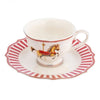 Karácsonyi porcelán csésze aljjal - 200 ml körhintás Royal Christmas