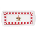 Karácsonyi porcelán kínáló tálca - 27x12,5 cm - körhintás Royal Christmas