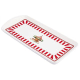 Karácsonyi porcelán kínáló tálca - 27x12,5 cm - körhintás Royal Christmas