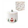 Karácsonyi Porcelán keksztároló 11x15 cm díszdobozban Let it Snow