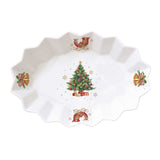 Karácsonyi porcelán ovális kínáló tál 25x17 cm díszdobozban Christmas Tale