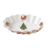 Karácsonyi porcelán ovális kínáló tál 25x17 cm díszdobozban Christmas Tale
