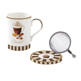 Porcelán szűrős bögre tetővel díszdobozban Sweet Moments