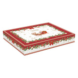 Karácsonyi porcelán fenyő alakú tál díszdobozban Christmas Heritage
