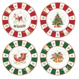 Karácsonyi porcelán desszertes tányér 4 db szett díszdobozban Christmas Tale