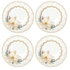 Karácsonyi porcelán desszertes tányér 4 db szett díszdobozban fehér arany mikulásvirág White Elegance